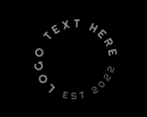 New York - Chic Circle Text Font logo design