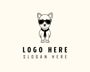 Puppy Dog Grooming Logo