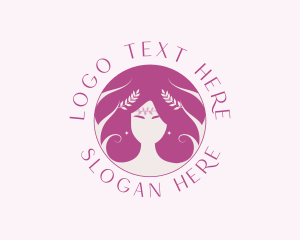 Hair Styling - Woman Beauty Hair Styling logo design