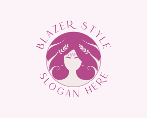 Woman Beauty Hair Styling logo design