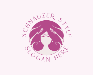 Woman Beauty Hair Styling logo design