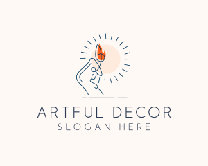 Decor - Candle Home Decor logo design
