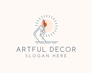 Candle Home Decor logo design