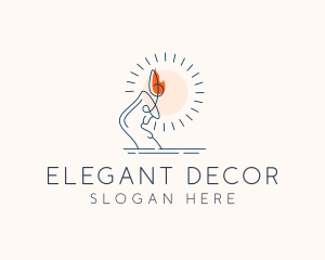 Decor - Candle Home Decor logo design
