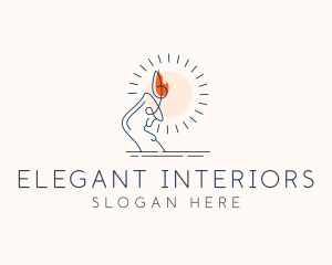 Candle Home Decor logo design