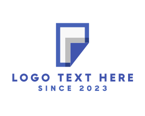 Binder - Letter P Document Page logo design