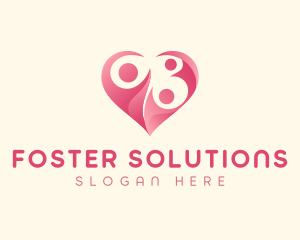 Heart Parenthood Foster logo design