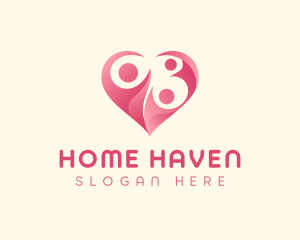 Household - Heart Parenthood Foster logo design
