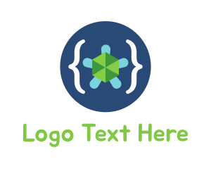 Coding - Bracket Turtle Coding logo design