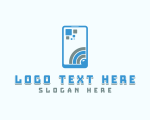 Wifi - Cell Phone Software App logo design