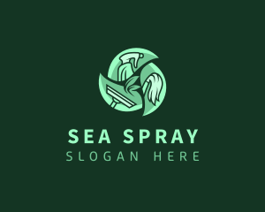 Sanitation Cleaning Housekeeping logo design