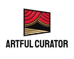 Curtain Stage Theater Entertainment  logo design