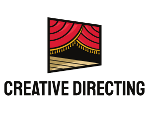 Directing - Curtain Stage Theater Entertainment logo design