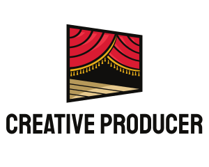 Producer - Curtain Stage Theater Entertainment logo design