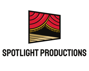 Show - Curtain Stage Theater Entertainment logo design