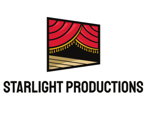 Entertainment - Curtain Stage Theater Entertainment logo design
