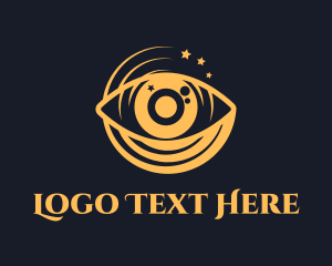 Astronomical - Yellow Hypnotizing Eyes logo design