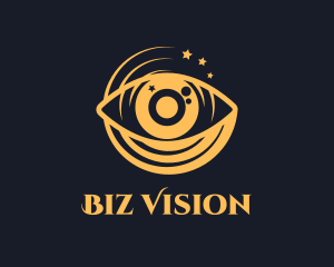 Yellow Hypnotizing Eyes logo design