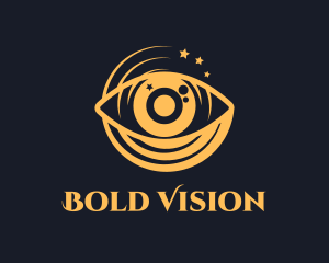 Yellow Hypnotizing Eyes logo design