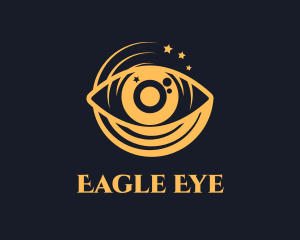 Yellow Hypnotizing Eyes logo design