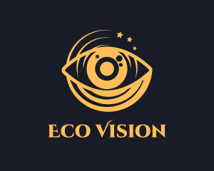 Yellow Hypnotizing Eyes logo design