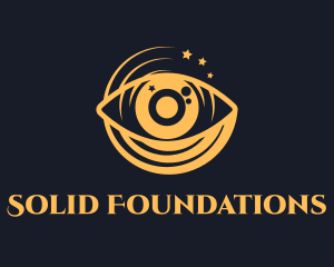 Illuminati - Yellow Hypnotizing Eyes logo design