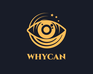 Clairvoyant - Yellow Hypnotizing Eyes logo design