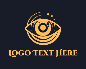 Visual - Yellow Hypnotizing Eyes logo design