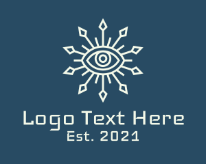 Cyber Security - Sun Astrological Eye logo design