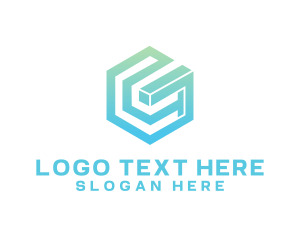 Indoor - Geometric Business Cube logo design