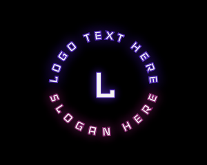 Night - Neon Signage Entertainment logo design