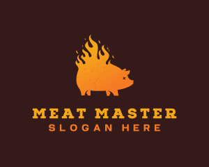 Gradient BBQ Roast logo design