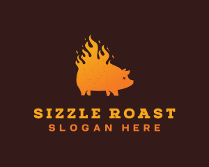 Roast - Gradient BBQ Roast logo design