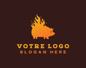 Roast - Gradient BBQ Roast logo design