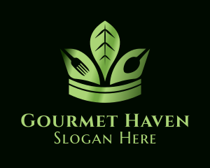 Vegetarian Banquet Crown logo design