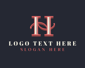 Barbershop - Stylish Letter H Brand logo design