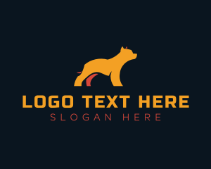 Dog Shelter - Strong Guarding Pitbull logo design
