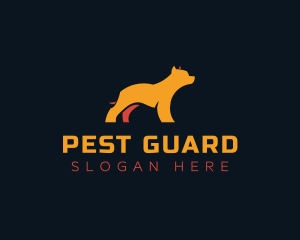 Strong Guarding Pitbull logo design