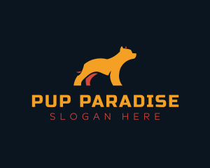 Strong Guarding Pitbull logo design