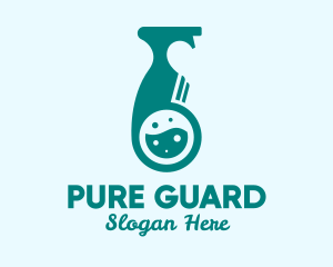 Disinfectant - Liquid Disinfectant Bottle logo design