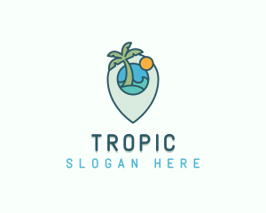 Tropical Island Getaway  logo design