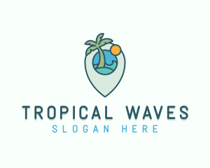 Tropical Island Getaway  logo design