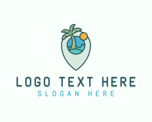 Locator - Tropical Island Getaway logo design