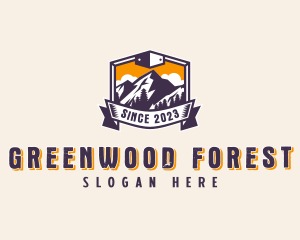 Forest Mountain Adventure logo design