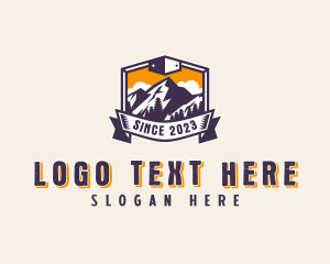 Emblem - Forest Mountain Adventure logo design