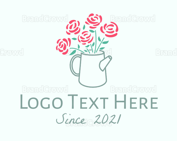 Rose Watering Can Logo