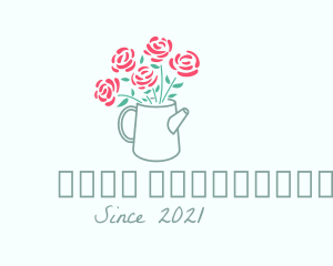 Florist - Rose Watering Can logo design