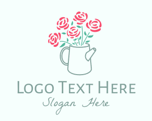 Rose Watering Can Logo