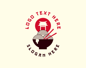 Bowl - Oriental Noodles Cuisine logo design