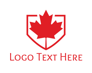 Red Tree - Red Canadian Shield logo design